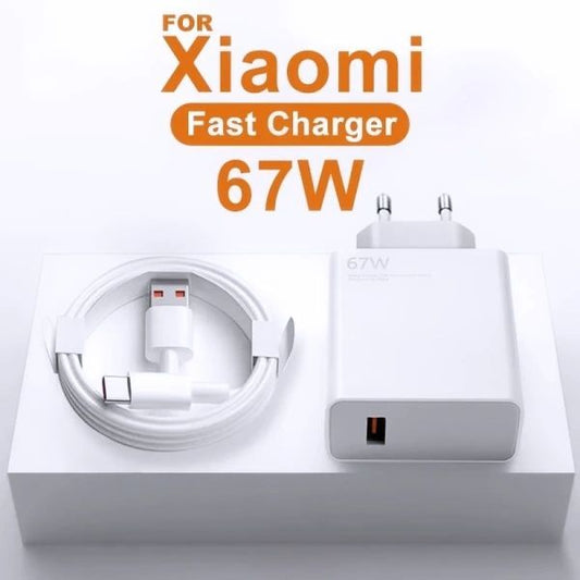 Xiaomi 67W GaN Fast Charger – USB‑C & USB‑A High‑Speed Adapter