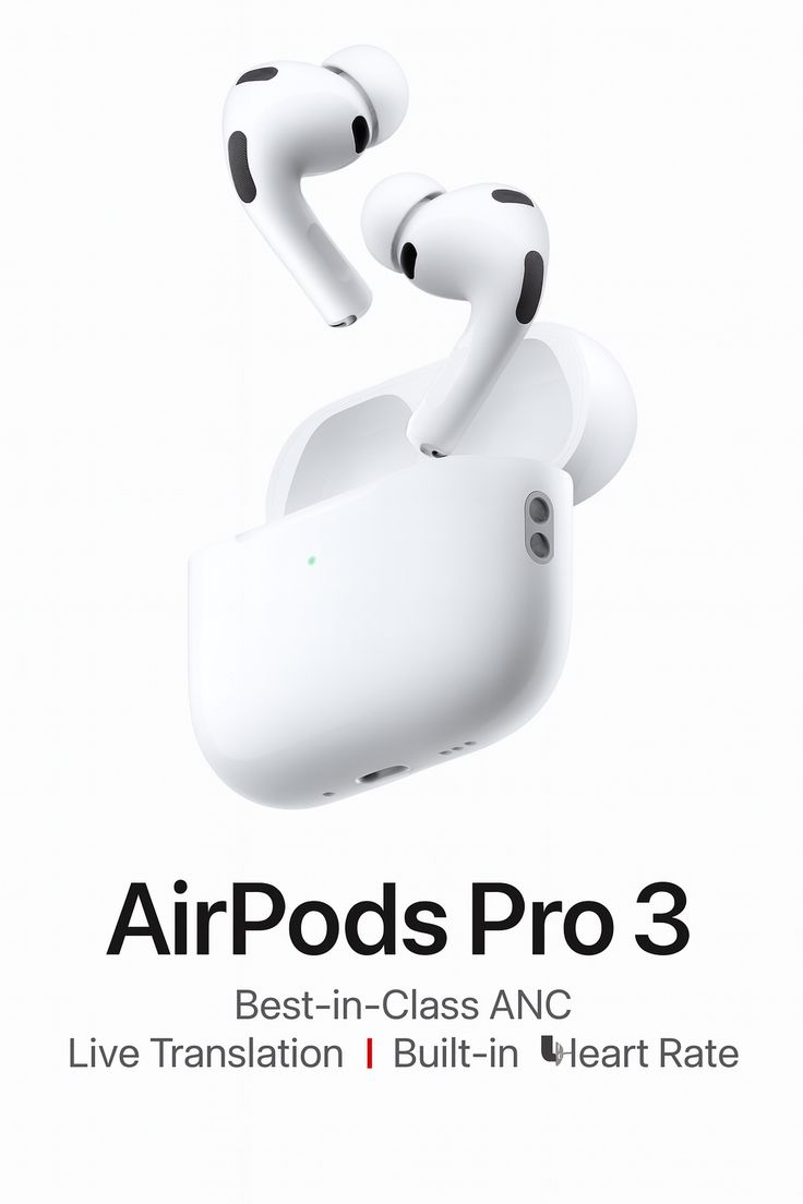 AirPods Pro 3 – Advanced Noise-Cancelling Earbuds